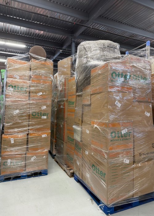 Items wrapped safely by the Otter Moving & Storage team before going into storage
